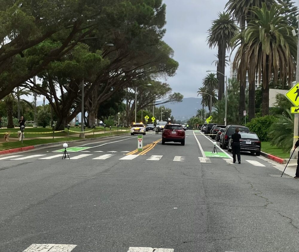 Car Versus Pedestrian Accident Closes Ocean Avenue in Santa Monica