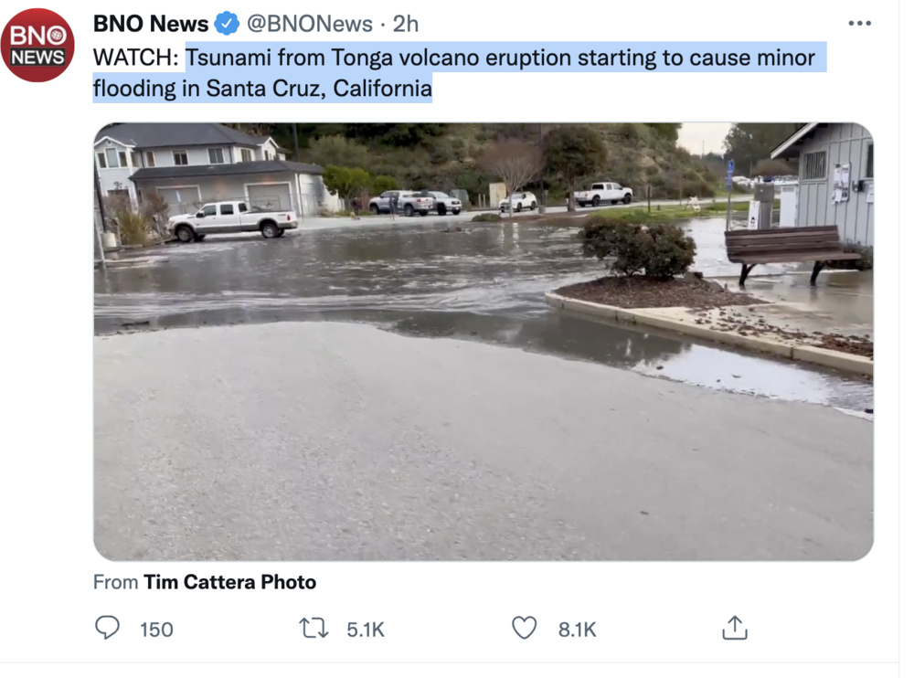 Tsunami in Santa Cruz, CA Raises Sea Level by Three Feet. Santa